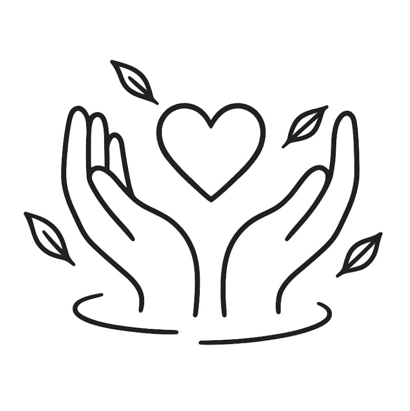 Color And Andy hair care NYC hands heart icon