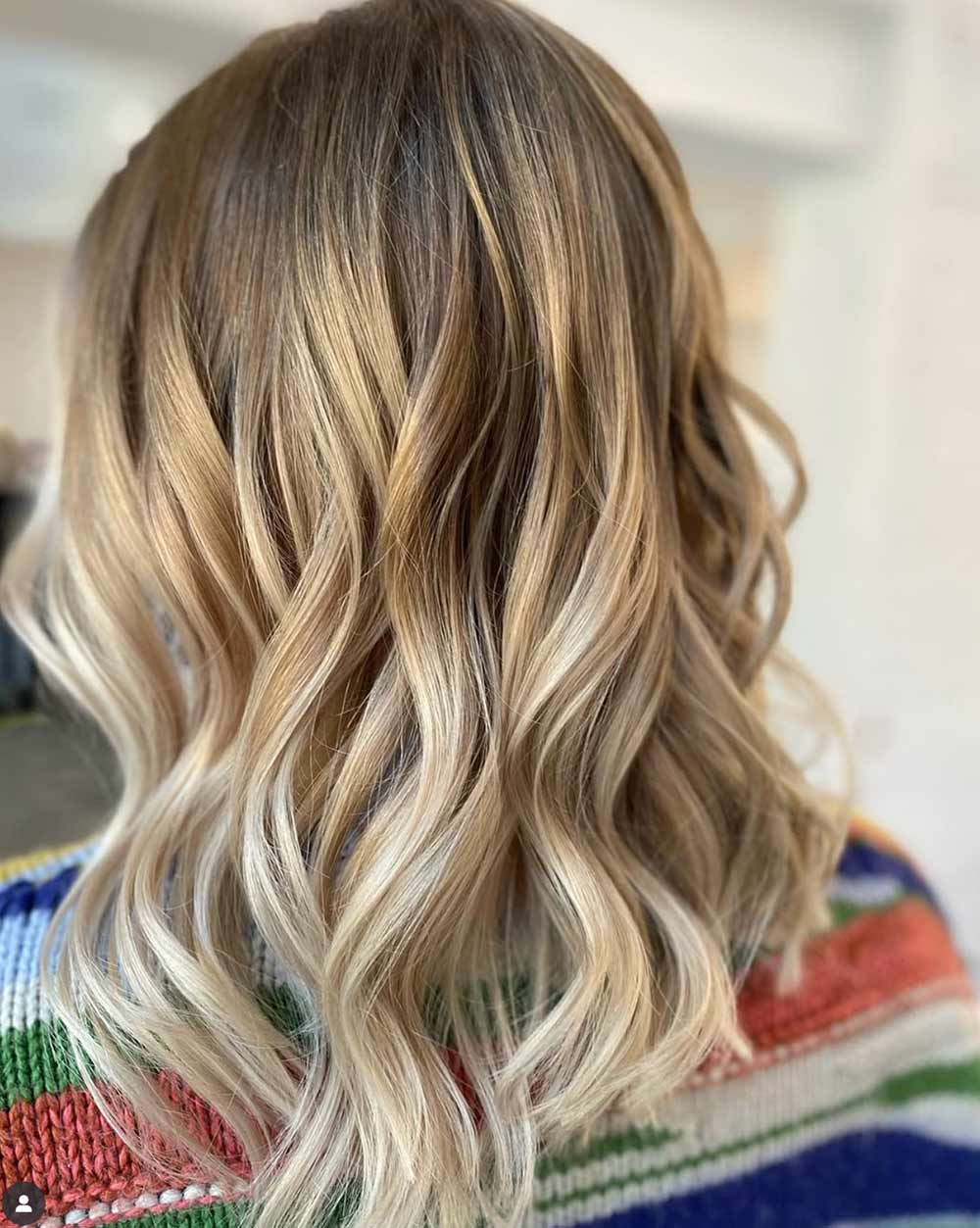 Highlights NYC long blonde waves Color And Andy Bowery - hair salon Bowery NYC