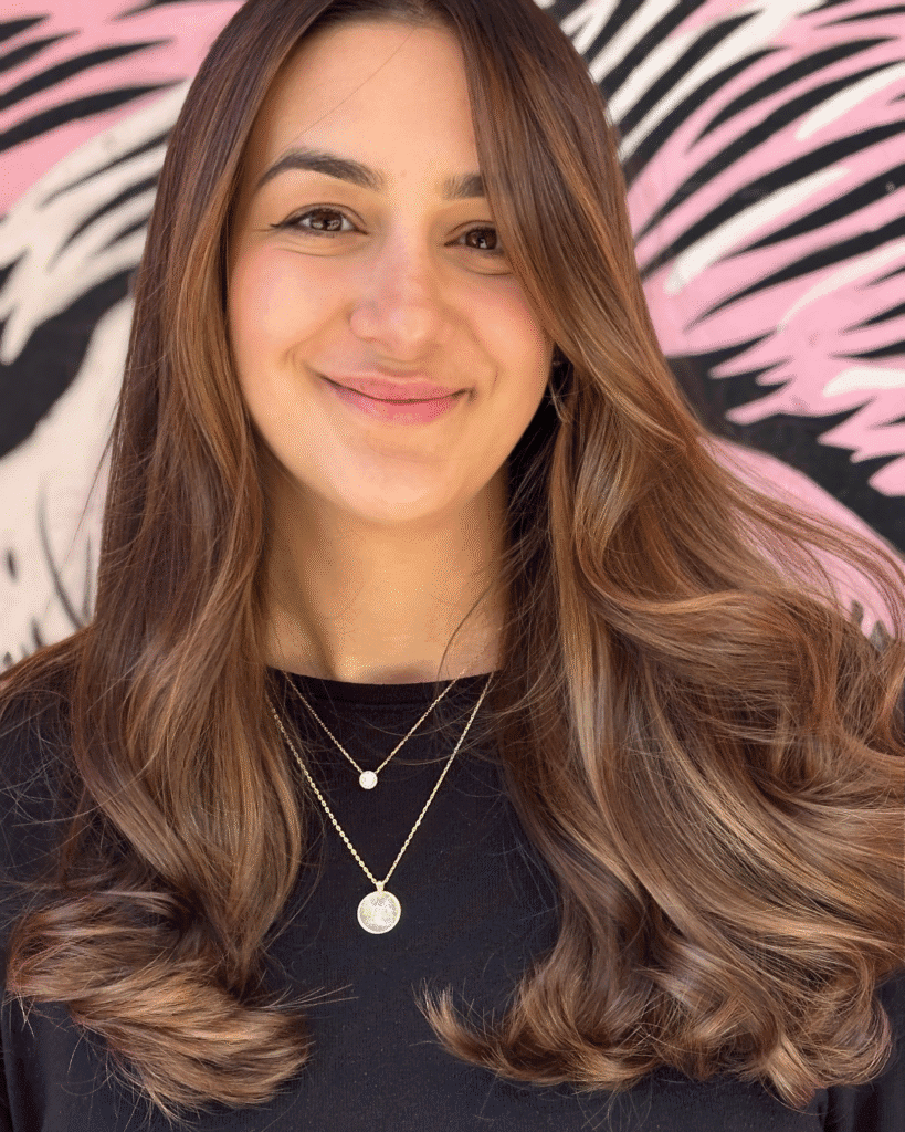Hair salon Lower East Side NYC client result Color And Andy - hair gloss treatment NYC